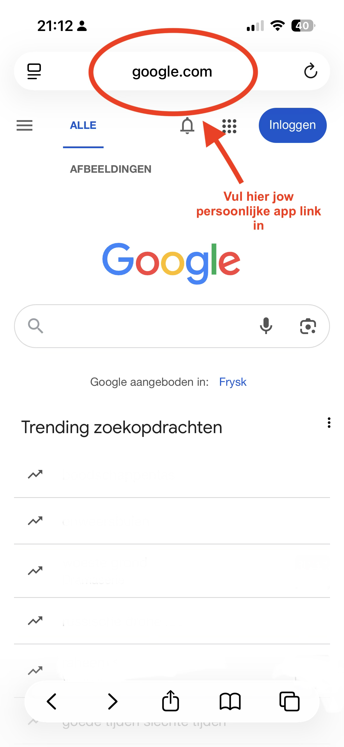 Stap 1: Open de link